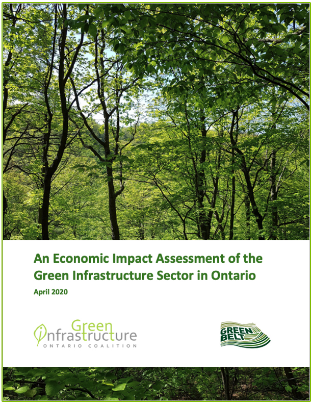 cover page of green infrastructure sector economic impact assessment report