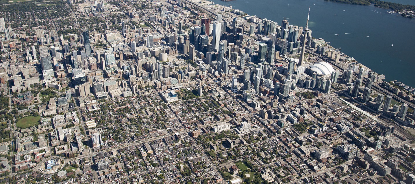 aerial view of downtown Toronto cityscape